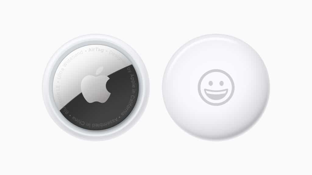 Apple AirTag - Front and back with Emoji
