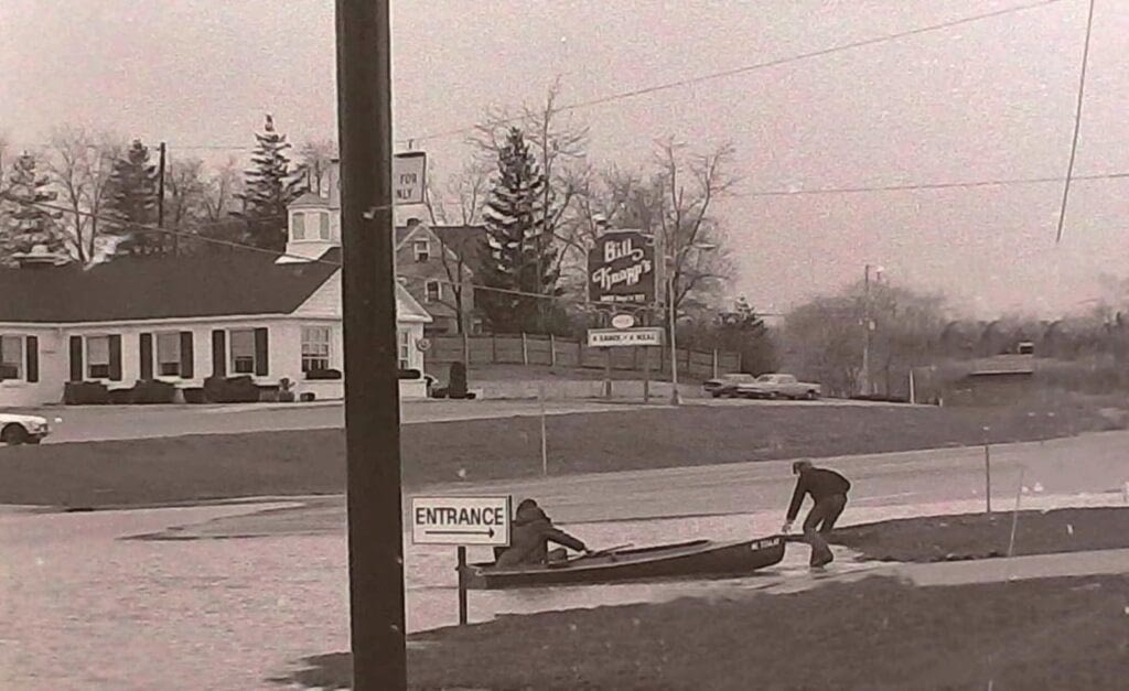 Okemos Flood of 1975 - Okemos Rd and Grand River Ave 1